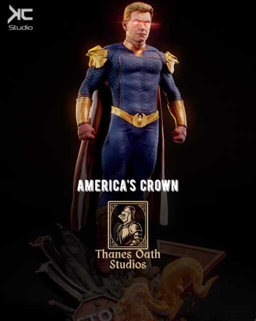 America's Crown - Corrupted Superhuman Dark Hero Satire Homelander Resin Figure 16K - image 1