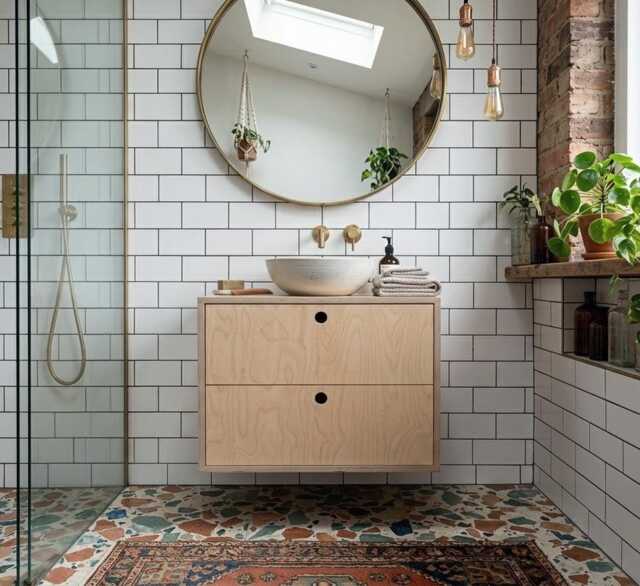 Floating Birch Plywood Bathroom Vanity - image 1