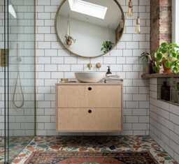 Floating Birch Plywood Bathroom Vanity - thumbnail 1