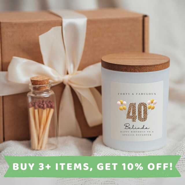 Daughter 40Th Birthday Candle Gift Set Box Gifts Present Card - image 1