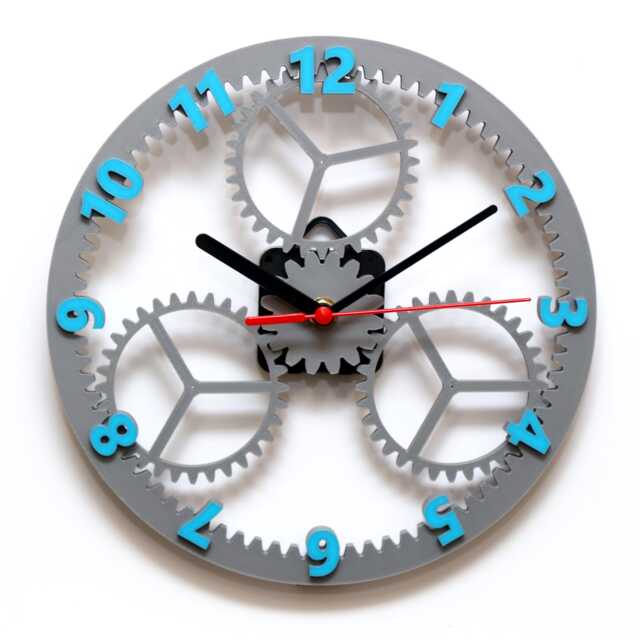 Gears & Cogs Wall Mounted Clock - Custom Colours - image 1