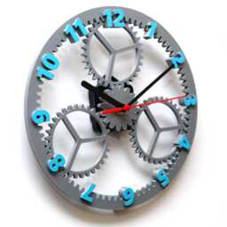Gears & Cogs Wall Mounted Clock - Custom Colours - thumbnail 2