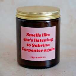 Sabrina Carpenter Funny Soy Candle Gift - Hand-Poured Novelty - thumbnail 2