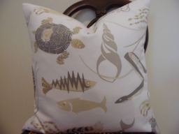 Sea Life Pillow Cover Cotton Ocean Toss - thumbnail 1