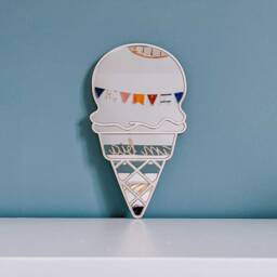 Ice Cream Shatterproof Mirror Perfect Gift For Bedroom & Nursery Sweet Icecream Decor - thumbnail 3