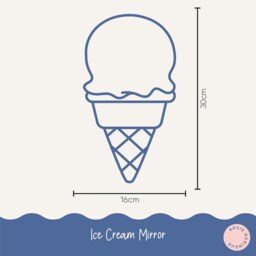 Ice Cream Shatterproof Mirror Perfect Gift For Bedroom & Nursery Sweet Icecream Decor - thumbnail 4