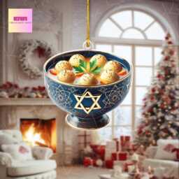 Matzo Ball Soup Ornament, Hanukkah Christmas Tree Decor - thumbnail 4
