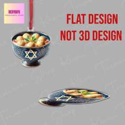 Matzo Ball Soup Ornament, Hanukkah Christmas Tree Decor - thumbnail 2
