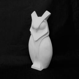 stylized Sculptural Work Depicting An Owl - thumbnail 2