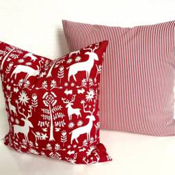 Green Pillows Red Pillow Covers Throw Pillows Holiday Christmas Decor 16x16, 20x20 .all Sizes - thumbnail 2