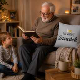 Dziadek Pillow, Polish Grandfather Gift, Grandpa Father's Day Birthday Home Decor, Couch Cushion - thumbnail 3
