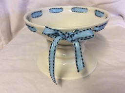"Candy Dish With Ribbon, Snack Station, Hand Thrown, Carved, Staging A Home, ""Hangry" - thumbnail 1