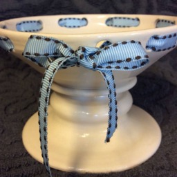 "Candy Dish With Ribbon, Snack Station, Hand Thrown, Carved, Staging A Home, ""Hangry" - thumbnail 3