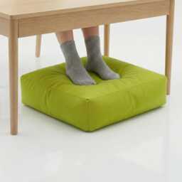 Lime Green Bean Bag Floor Cushion Square Outdoor Garden Seat - 60cm - thumbnail 2