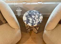 Calacatta Viola Marble Side Table End Free Tax Usa