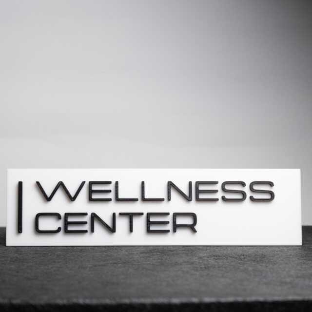 Wellness Center Wall Sign - Severance Tv Show Lumoon Industries Inspired 3D Printed Decor - image 1