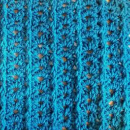 Teal Textured Shell Crocheted Lap Throw - Ready To Ship - thumbnail 2
