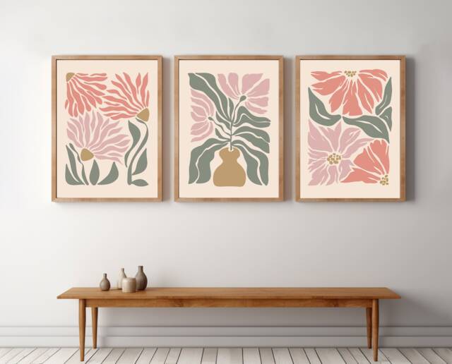 Lively Collection Posterset – Abstracte kunst in aardse kleuren