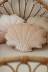 "Velvet Shell Pillow ""Apricot Pearl" - thumbnail 1