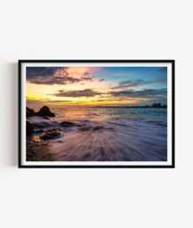 Flamingo Beach Print, Coastal Bird Photography Wall Art, Tropical Seaside Decor - thumbnail 1