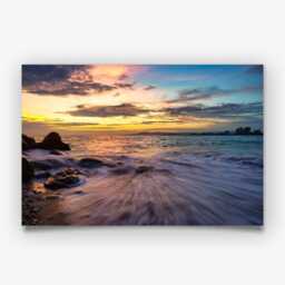 Flamingo Beach Print, Coastal Bird Photography Wall Art, Tropical Seaside Decor - thumbnail 3