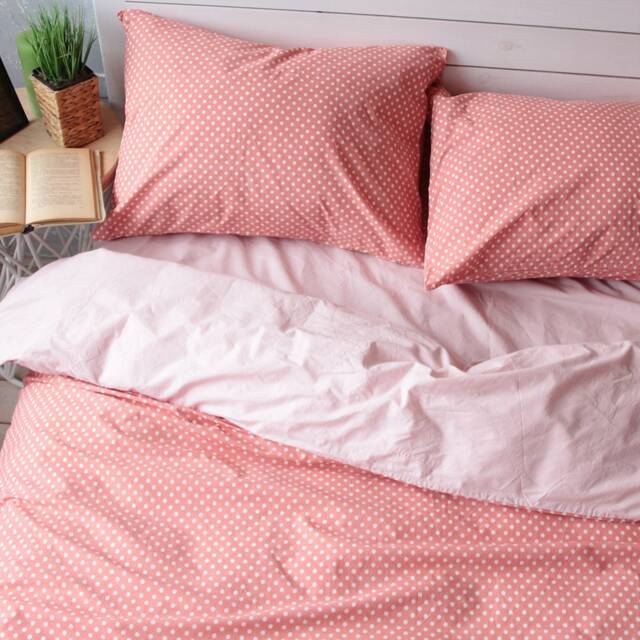 100% Cotton Pillowcase in Orange Peas. Handmade Pillow Case Organic Slip Cover Natural Custom Sham European Us Sizes - image 1