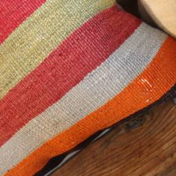 50cm - 20In Vintage Kilim Pillow Cover Handwoven - Large Medium Square Cushion Sofa - thumbnail 3