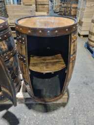 Rustic Bourbon Barrel Cask Handcrafted Drinks Cabinet/Home Bar Man Cave - thumbnail 1