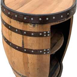 Rustic Bourbon Barrel Cask Handcrafted Drinks Cabinet/Home Bar Man Cave - thumbnail 3