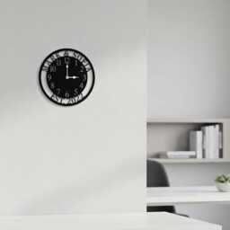 Custom Metal Wall Clock, Personalized Couple Clock Gift, Round Modern Anniversary Home Gift - thumbnail 3