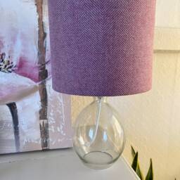Braemar Peony Tweed Lampshade, Handmade Fabric Lamp Shade, Drum Oval Empire Or Candle Clip, Ceiling Pendant Table - thumbnail 3