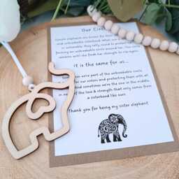 Sisterhood Elephant Gift - Friendship Female Elephants Christmas Tree Unbreakable Circle Thank You For Being My - thumbnail 3