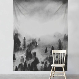 Forest in The Fog - Wall Tapestry Tapestry Hangings Wanderlust Bohemian Home Decor Dorm T#74 - thumbnail 2