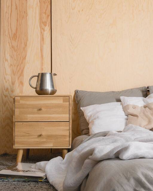 Oak Nightstand Cube No. 2 - image 1