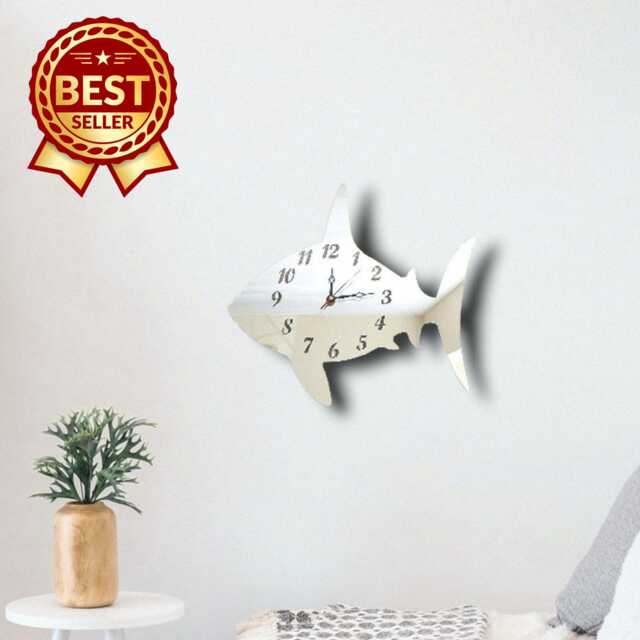 Shark Acrylic Clock - Many Colours Available - Bespoke Shapes & Sizes Made - image 1
