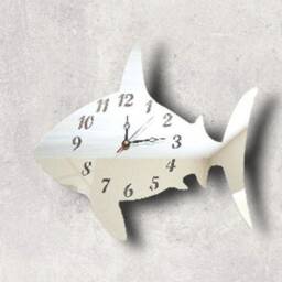 Shark Acrylic Clock - Many Colours Available - Bespoke Shapes & Sizes Made - thumbnail 2