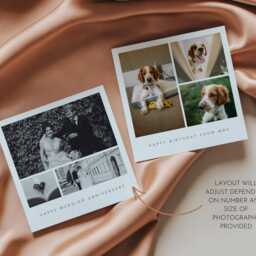 Personalised Photo Collage Card, Custom Birthday, Anniversary, Wedding, Memory, Minimalistic Gift, Girlfriend Boyfriend, Gift For Loved Ones - thumbnail 2