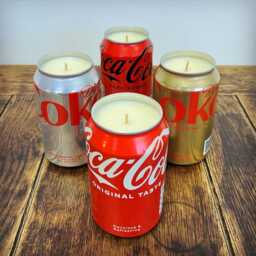 Coca Cola Can Candle - Smells Like The Drink Scented Soy Wax Coke Zero Diet Cherry - thumbnail 2