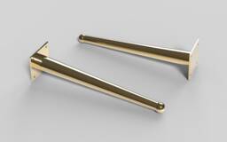 Tapered Gold Sofa Legs & Ottoman Legs, Mid Century