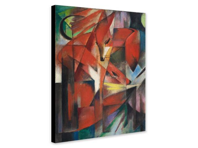 The Foxes By Franz Marc - 1913 - Wrapped Framed Canvas Rolled Photo/Poster Print - image 1