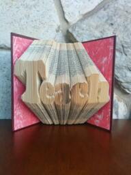Teach - Folded Book Art Fully Customizable, Teacher Gift, Student - thumbnail 1