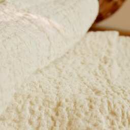 Linen Bed Cover Champagne Color Textured, Rustic Linen, Blanket, Linen Throw, Rustic Cream Covers Bedding - thumbnail 3