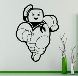 Marshmallow Man Vinyl Decal Stay Puft Ghostbusters Wall Sticker Nursery Interior Graphics Bedroom Children's Kids Room Art 9(Gbr - thumbnail 1