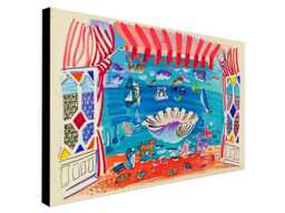 Raoul Dufy Palm Beach Print - Theater Curtain Art, Framed Canvas - thumbnail 1