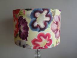 Designers Guild John Derian Varietes De Gloxinia Floral Fabric Lampshade - 35 Or 40cm -Handmade