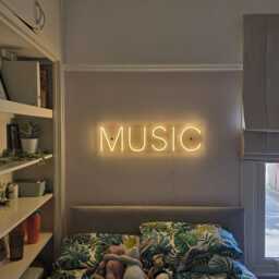 Led Neon Music Sign Wall Art Decor, UK Made - thumbnail 1