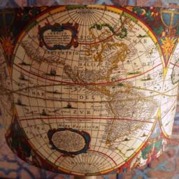 Shabby Chic Lampshade Old World Map Free Gift Fatta Da Mamma - thumbnail 4