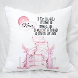 Personalised Stairway To Heaven Memorial Cushion, 2 Colours , in Memory Of A Loved One - thumbnail 4