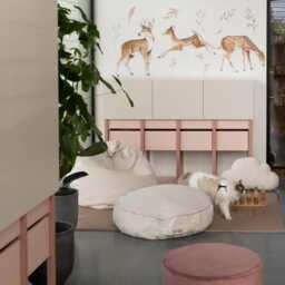 Woodland Deer Wall Sticker Trio Neutral Nursery Decor - thumbnail 3