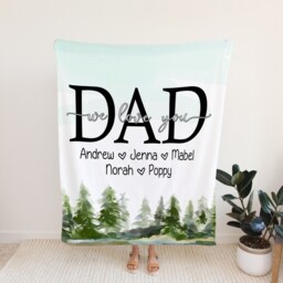 Custom Father's Day Blanket, Fathers Gift, Personalized Blanket For Dad, Grandpa Gift Grandparent, Birthday Dad - thumbnail 2